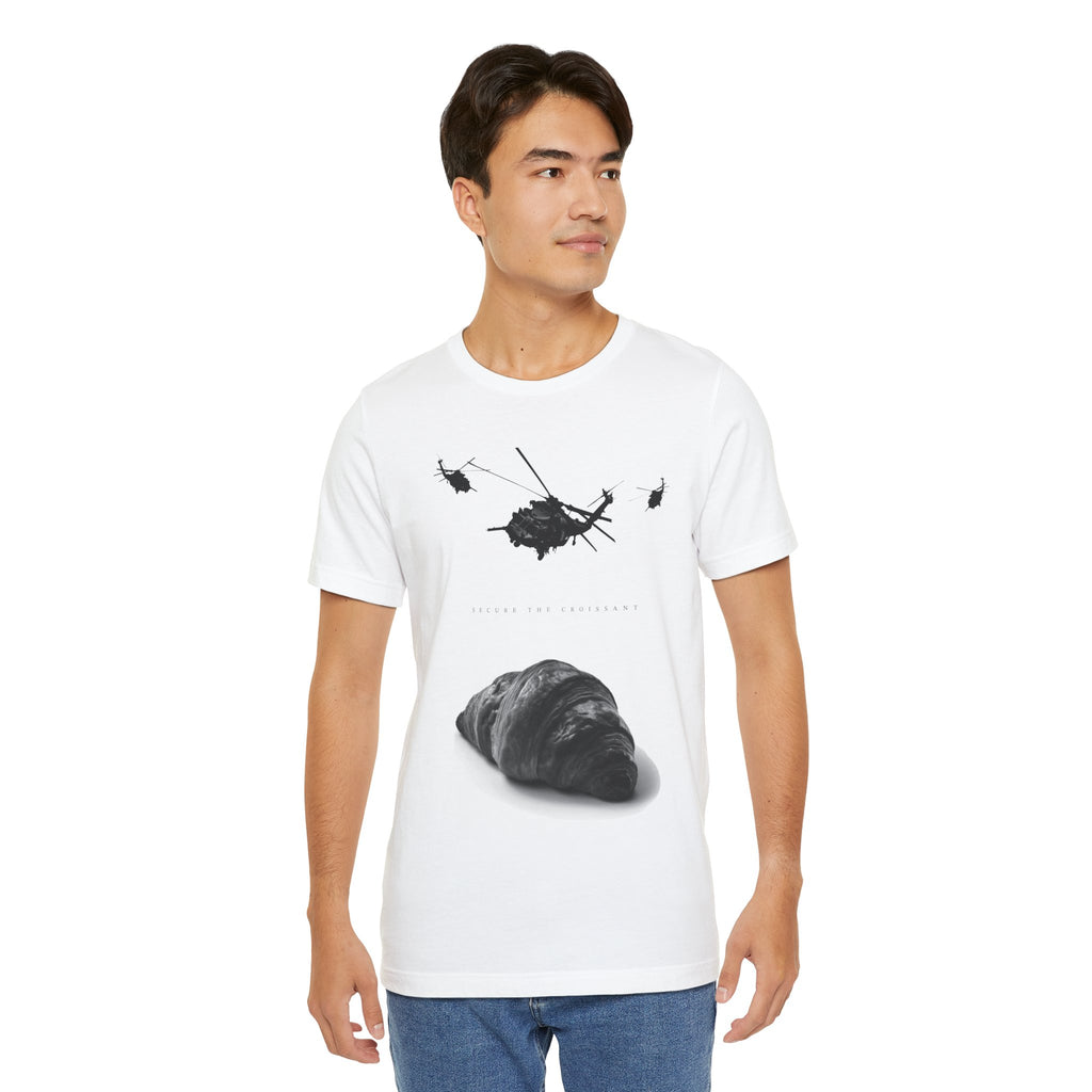 "SECURE" Helicopter Croissant Graphic Tee — Deep Lore Apparel